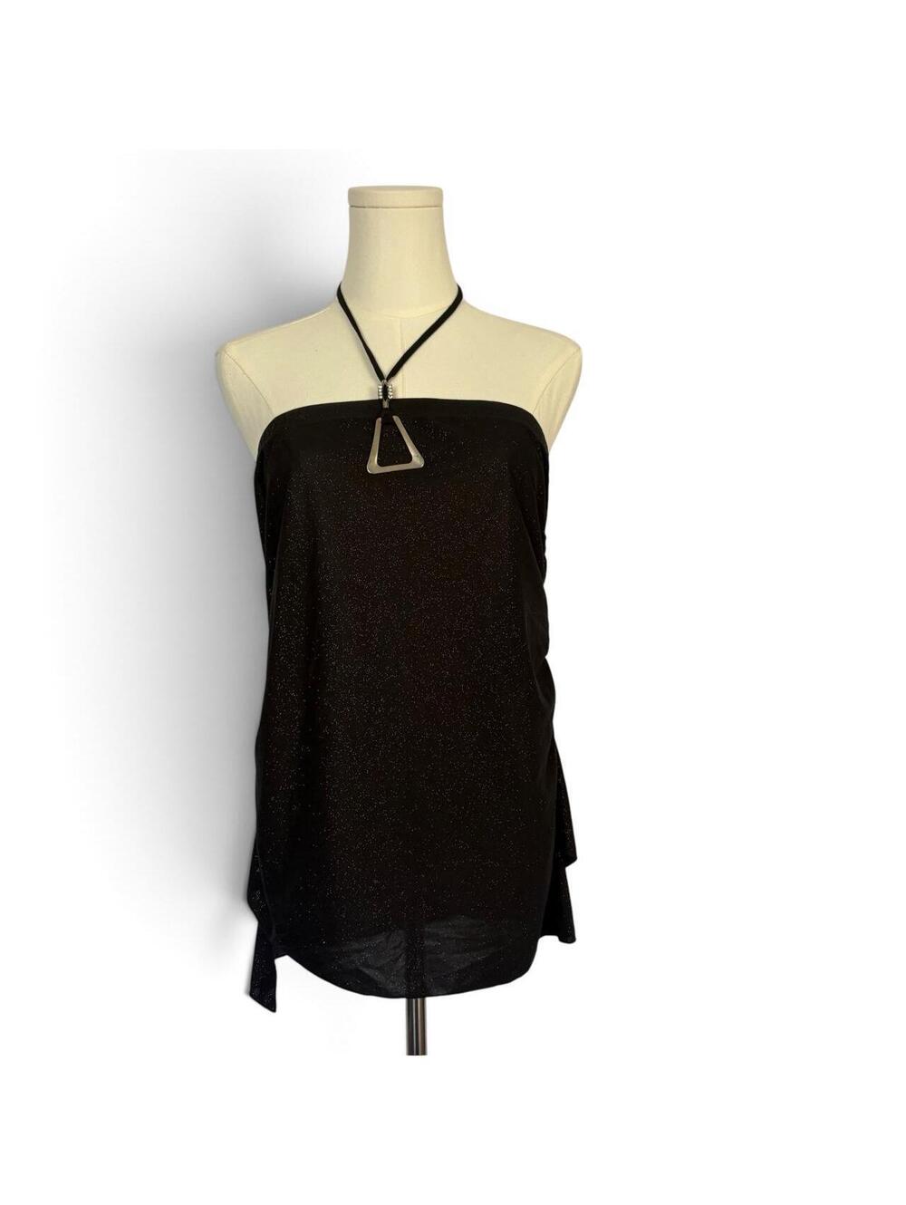 Champion Women's Black and Brown Crop-top